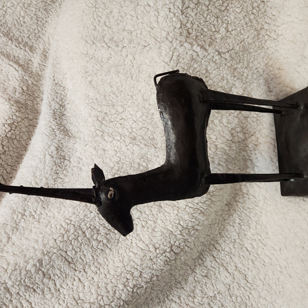 Vintage Metal Deer Sculpture